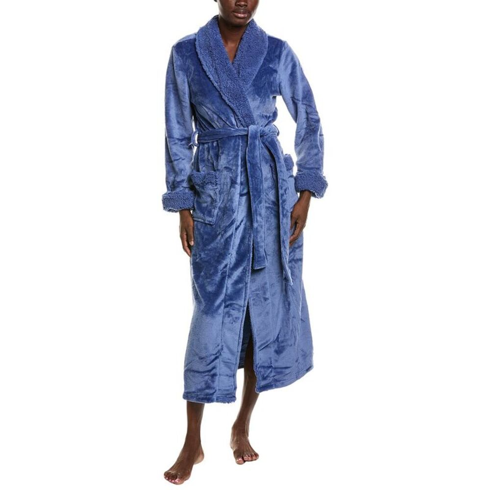 Natori Womens  Plush Sherpa Lounger, Blue